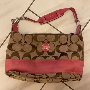 Coach logo single strap hobo bag